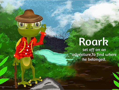 RoArK The Frog graphic design illustration
