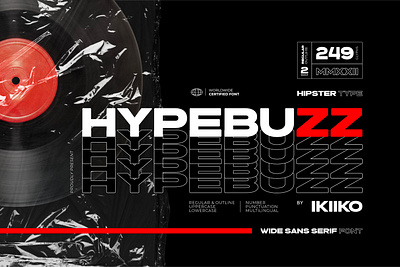 Hypebuzz - Hipster Font culture expanded expanded font extended extended font fashion hipster hipster font hypebeast magazine poster streetwear trend trendy font urban urban font wide wide font