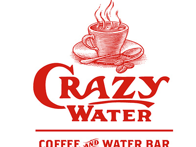 Crazy Water Brandmarks Illustrated by Steven Noble artwork branding design engraving etching illustration ink line art logo pen and ink scratchboard steven noble woodcut