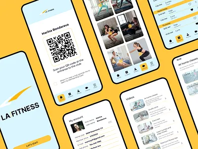 LA Fitness Redesign branding design figma mobile app shot ui ux