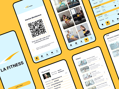 LA Fitness Redesign branding design figma mobile app shot ui ux