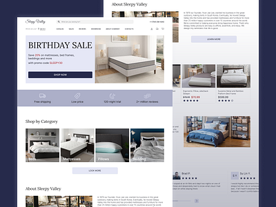 Online Store Sleepy Valley design figma shot ui ux web design