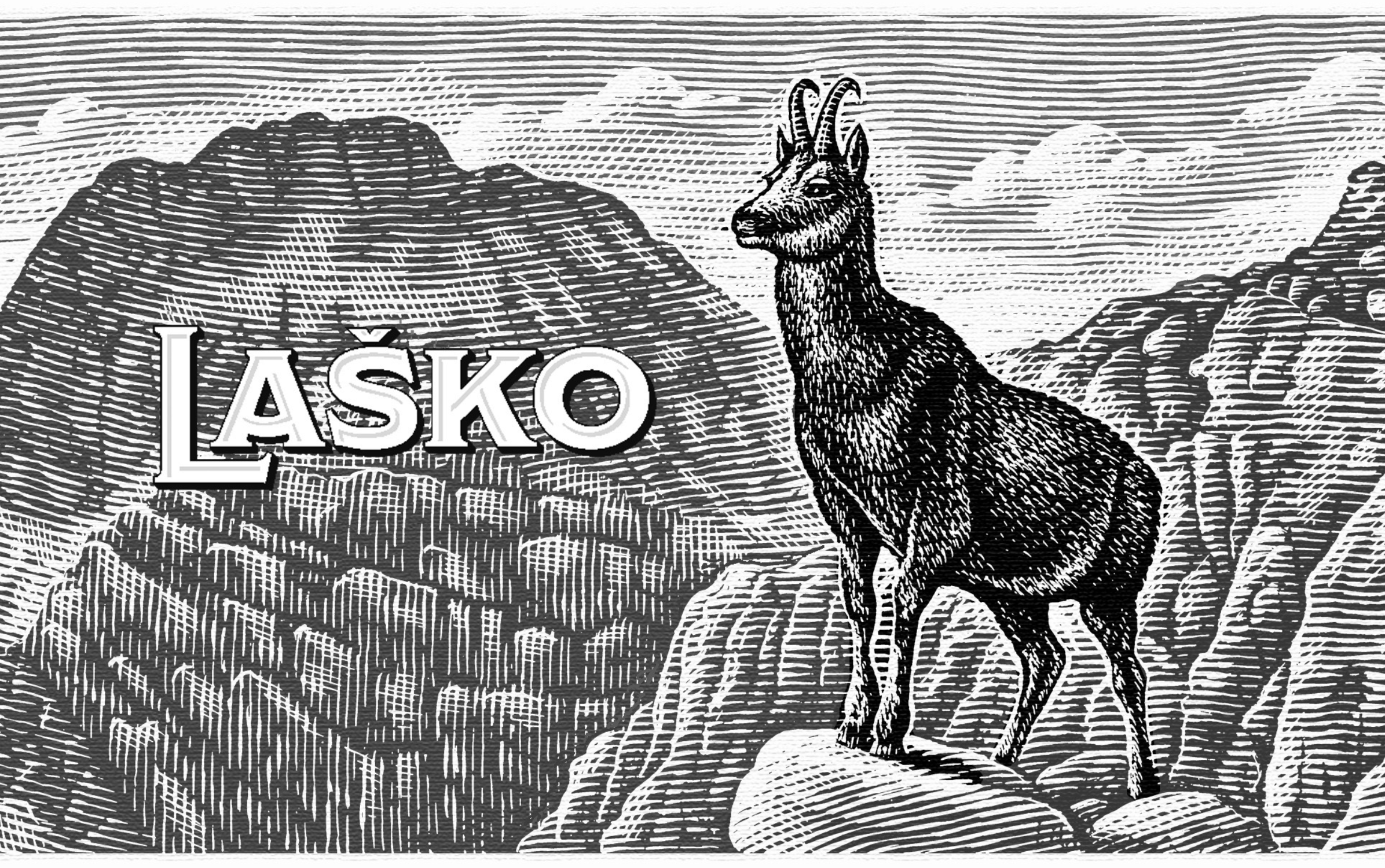 Lasko Brewery Label Illustration by Steven Noble artwork design engraving etching illustration ink labels line art linocut linoleum cut logo packaging scratchboard steven noble woodcut