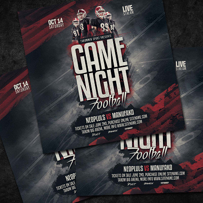 Football Game Night Flyer nfl