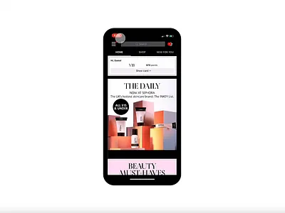 Sephora Digital animation interaction design product design stop motion ui ux user interface visual design