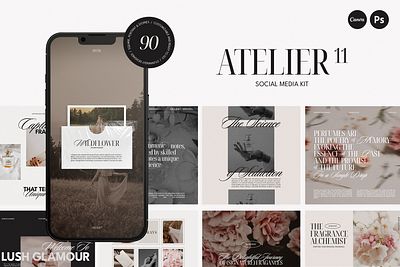 Atelier 11 | Social Media Pack branding instagram social media templates