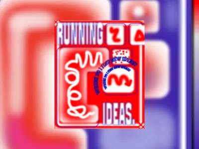 Ideas experimental gradient illustration poster