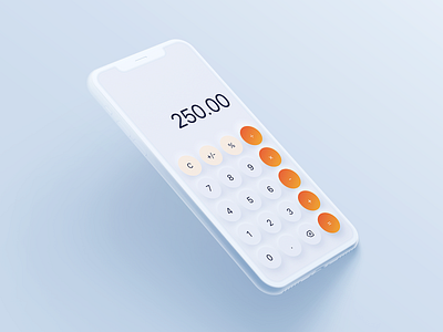 Calculator Design app app ui calculator calculator app clean design gradient graphic mobile mobile app soft ui uidesign ux