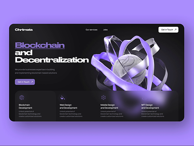 UI Design Concept for Web3.0 Agency 3d agency blockchain crypto crypto design cryptocurrency decentralization motion nft ui web3 web3.0