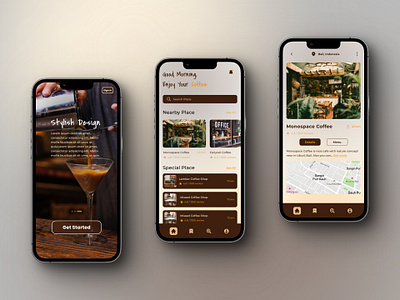 Coffee App Design app branding design flat graphic design ui uidesign