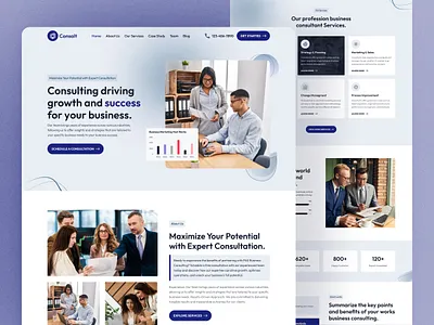 Business Consulting Agency Landing Page advisor agencydesign business businessconsulting colorful consultant consultation consulting corporate finance gradi landingpage professional ui uiux ux webdesign website design
