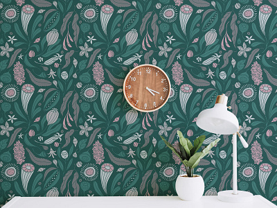 Australian Bush Florals art australia australian australian florals design floral graphic design illustration pattern design surface design vector wallpaper