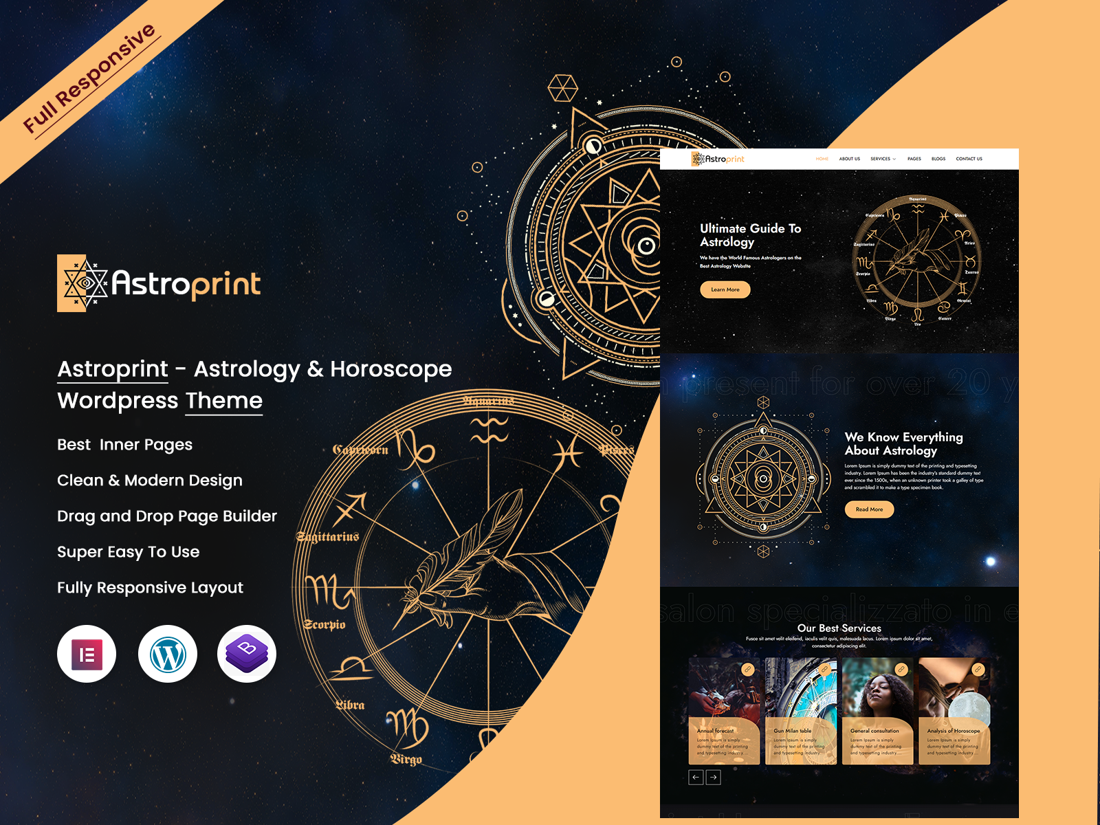 Astroprint - Astrology & Horoscope WordPress Theme zodiac