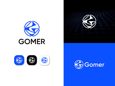 Gomer Logo Design. G Letter with Technology, Tech, Game Logo app icon branding computer future futuristic g g letter logo g tech icon identity it logo logo logo design logotype nft software logo startup tech technology typography