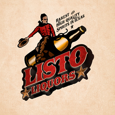 Listo Liquors logo branding graphic design illustration logo