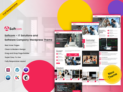 Softcom - IT Solutions and software Company Wordpress Theme technology company