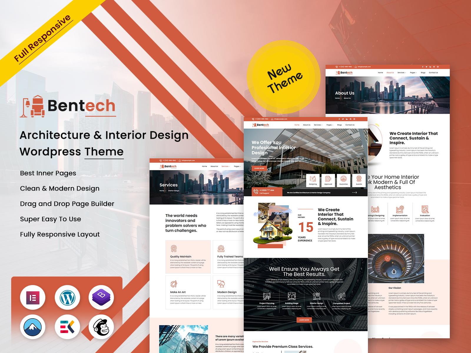Bentech - Architecture & Interior Design WordPress Theme portfolio