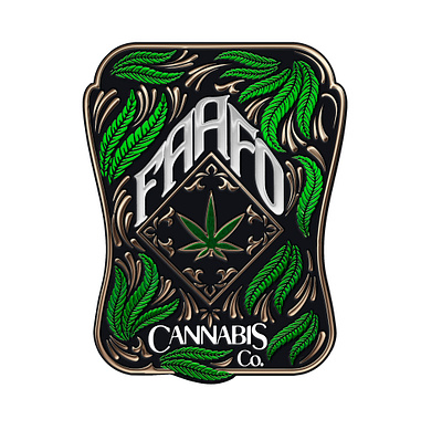 FAAFO Cannabis logo branding graphic design illustration logo