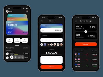 MO-BANK: Finance mobile app 3d application design figma mobile ui ux