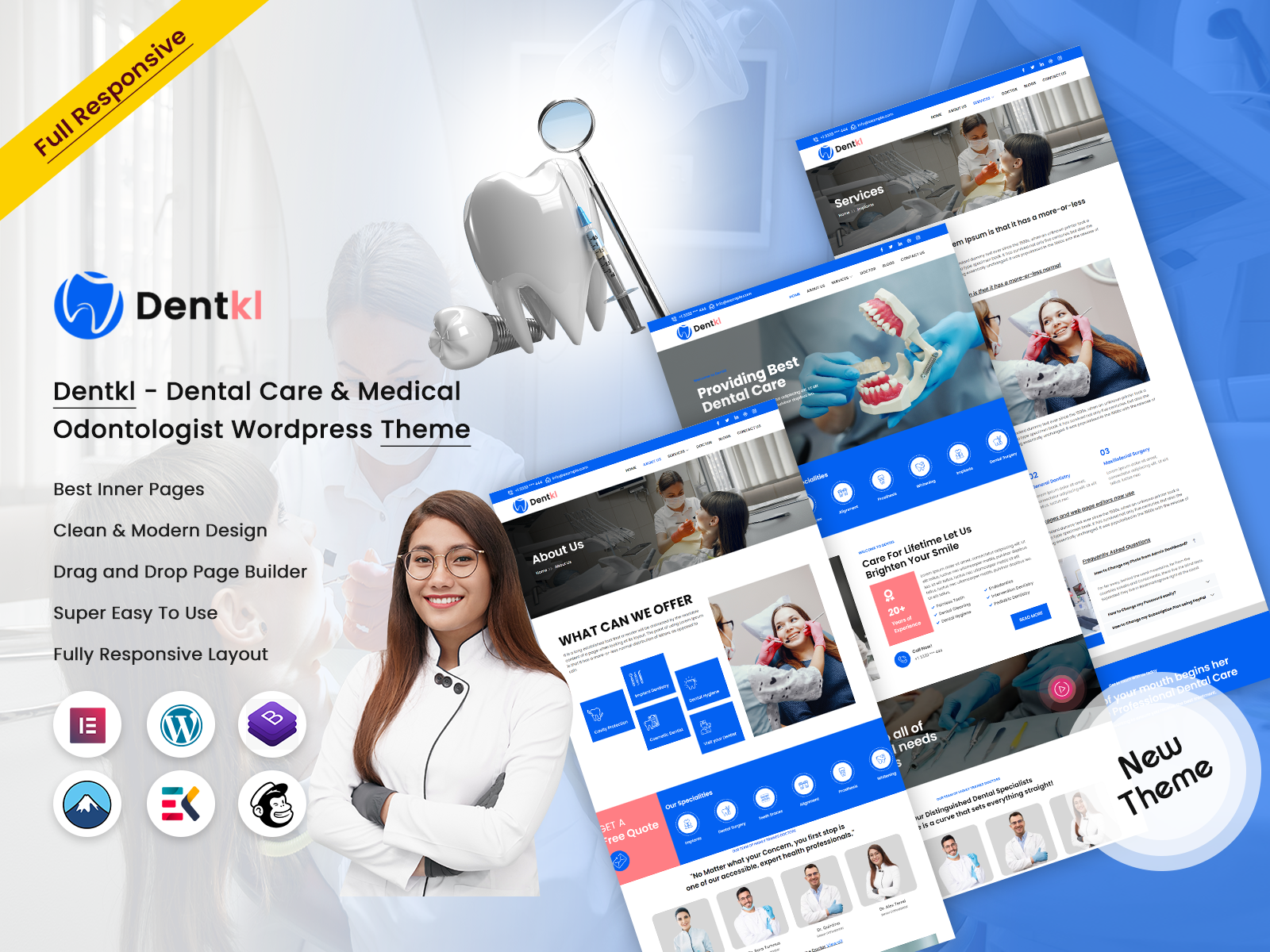 Dentkl - Dental Care & Medical Odontologist WordPress Theme treatment