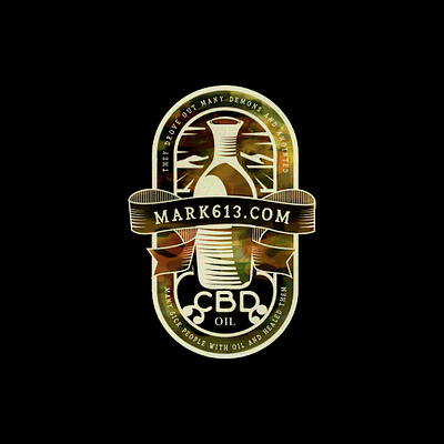 CBD oil logo branding graphic design illustration logo