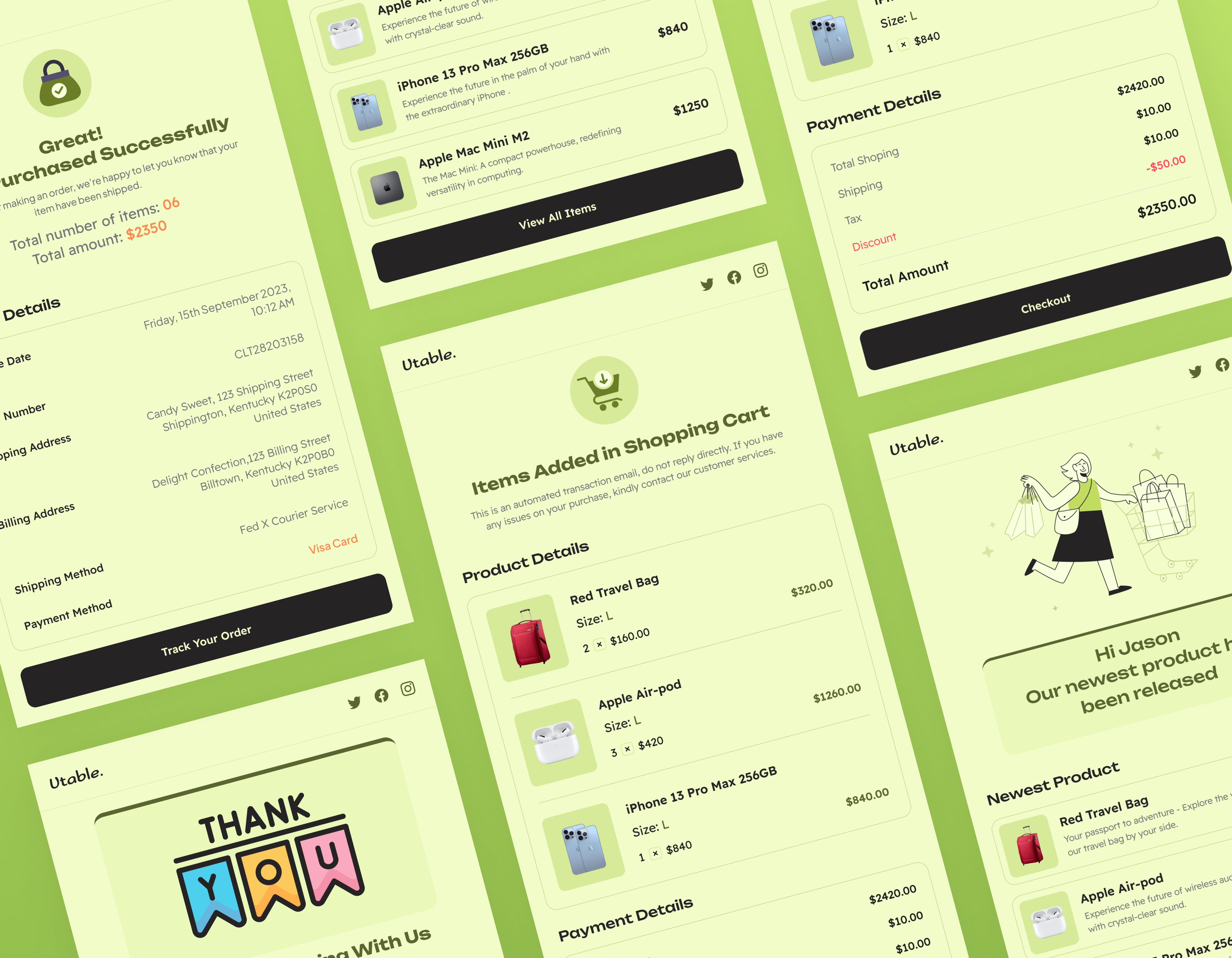 E-commerce Email Template ecommerce email email campaign email marketing email newsletter email receipt email template invoice mailchimp minimal newsletter order payment payment process shipping ui kit uidesign uiux web webdesign