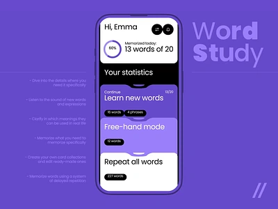 English Vocabulary Mobile iOS App android animation ap design app interaction dashboard design education elearning interaction interface ios learning mobile mobile app mobile ui motion translator ui ux vocabulary