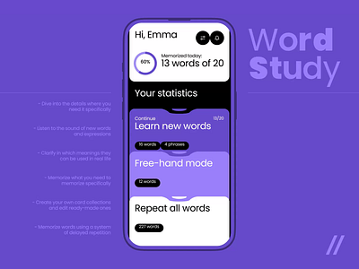 English Vocabulary Mobile iOS App android animation ap design app interaction dashboard design education elearning interaction interface ios learning mobile mobile app mobile ui motion translator ui ux vocabulary