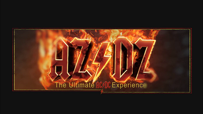 AZDZ Live! Logo 3d acdc adobe after effects animation band black fire guitar heavy metal illustration metal music photoshop red rock n roll