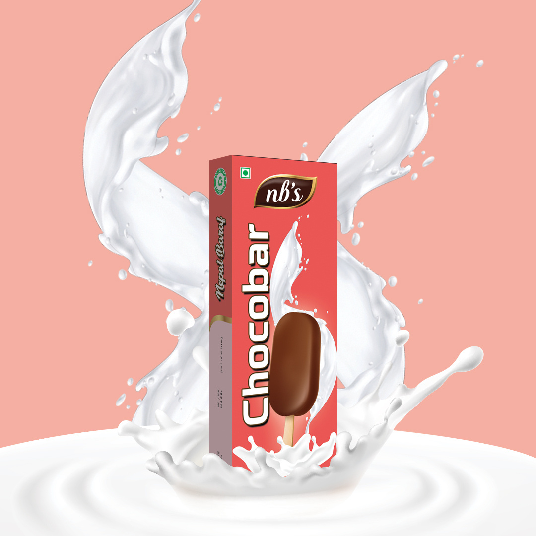 Chocobar Packaging Design blue box branding choco chocobar chocobar box chocobar packaging design designing milk milk splash packag packaging packaging design product product packaging red yellow