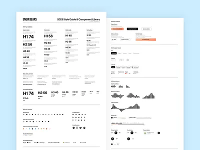 Style Guide & Component Library | EngineEars branding component library design guide library mobile music presentation responsive responsive library responsive style guide style guide type guide type kit ui ux web website