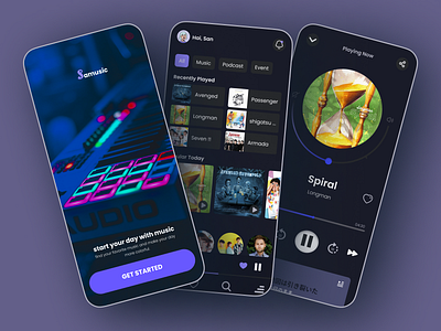 Exploration Design : Samusic App ui