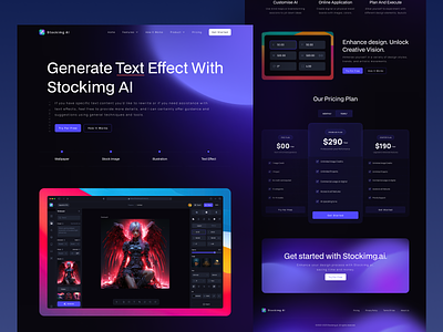 Stockimg AI - Website Design ai ai landing page ai ui kit ai webapp ai website artificial intelligence chatbot crypto landing landing page machine learning machinelearning template for ai ui ux web design website