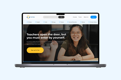 CatchUp e-learning website design course website e learning e learning website educational website homepage landing page mockup design tutor website ui ui design ux design website design