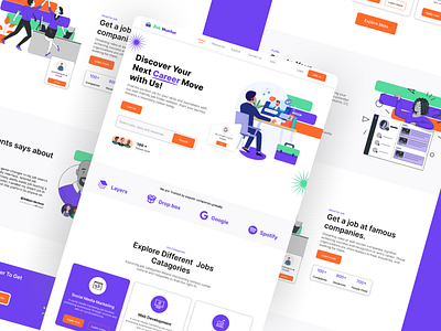 Job Finder Landing Page✨ graphic design inspiration job finder job finder landing page job finder landing page design job finder web design job finding app job seeker landing page design ui ui design uiux uiux design ux