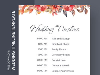 Autumn Wedding Timeline Free Google Docs Template agenda autumn docs fall free template free template google docs google google docs marriage program schedule template templates timeline timetable wedding