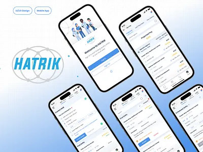 Hatrik Application (For Staff Nurse) branding design graphic design illustration logo ui ux vector web website
