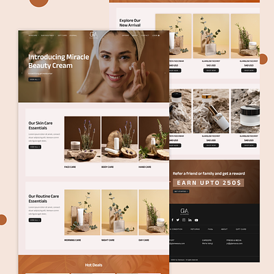 eCommerce web UI/UX design for Beauty Products branding design ecommerce product responsive seamless navigation seo friendly template ui uiux wix wix studio
