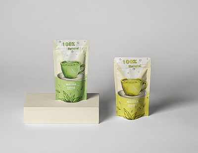 Matcha coffee packaging design adobe branding design graphic design illustration pack ui vector