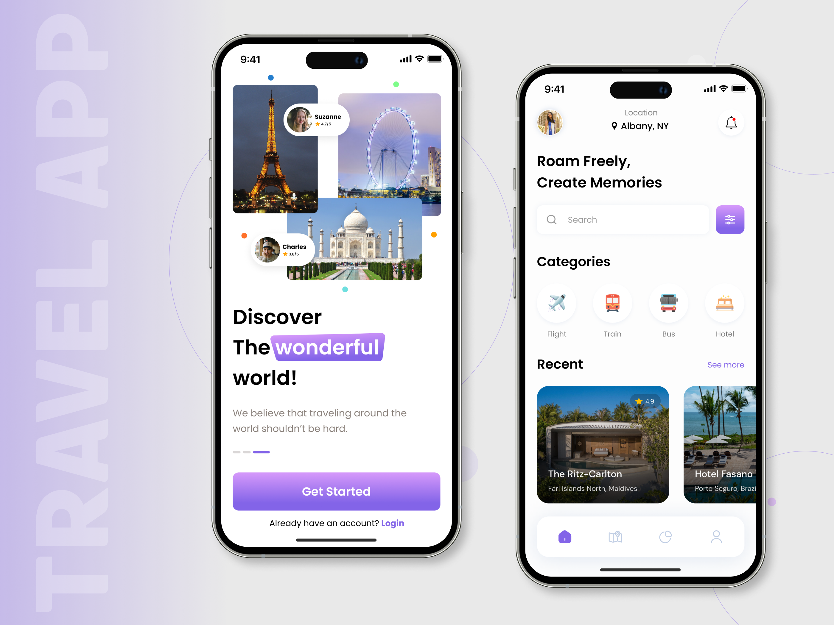 Travel Mobile App app design bus booking app flight booking app hotel booking app mobile app mobile app design ticket booking app train booking app travel app travel app development travel booking app travel mobile app ui design
