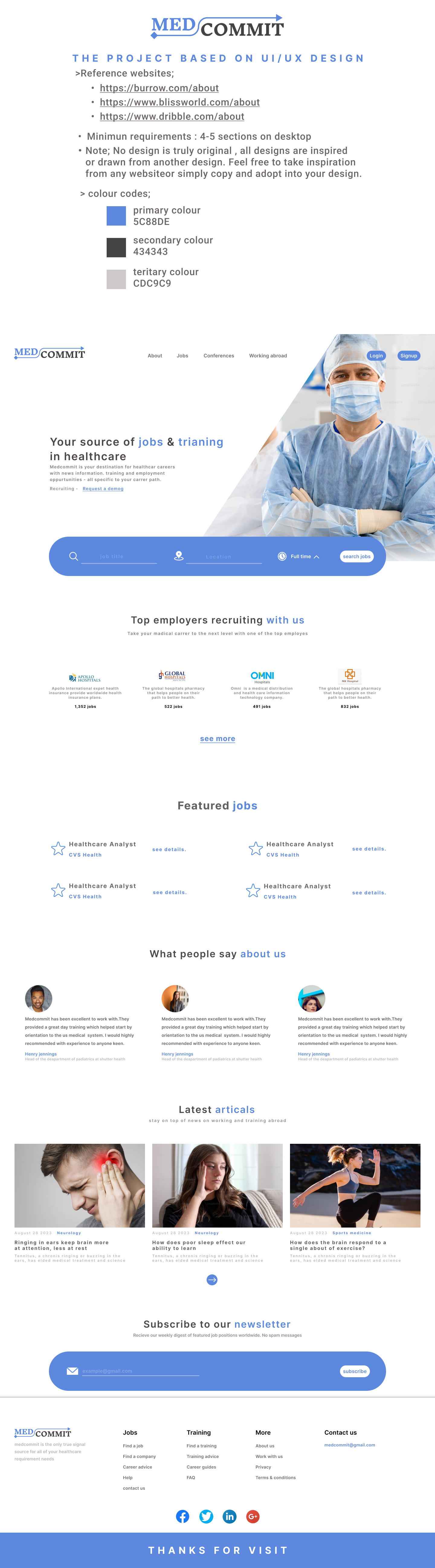UI UX - MEDCOMMIIT animation branding graphic design logo motion graphics photoshop ui ui design ui ux ui ux designer user interface visual design website website design website ui