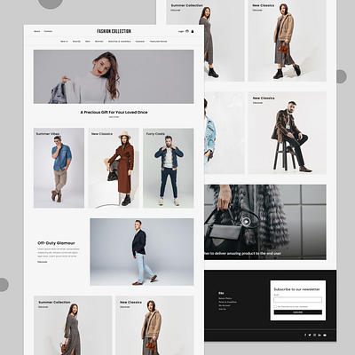 eCommerce web UI/UX design for clothing brand branding design ecommerce product responsive seamless navigation seo friendly template ui uiux web design website