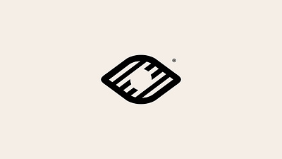 Eye logo black branding business center company creative design eye graphic design illustration line logo logofolio mark modern portfolio rounded sale stripes vector