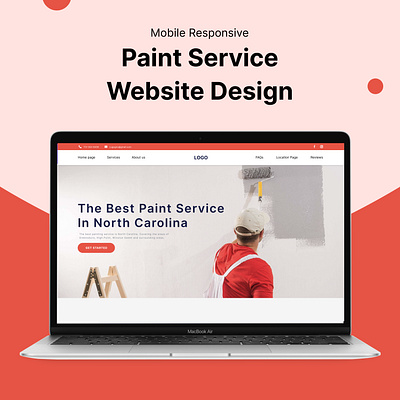 Website UI/UX Design For Paint Service design paint service responsive seamless navigation seo friendly service template ui website wix wix studio