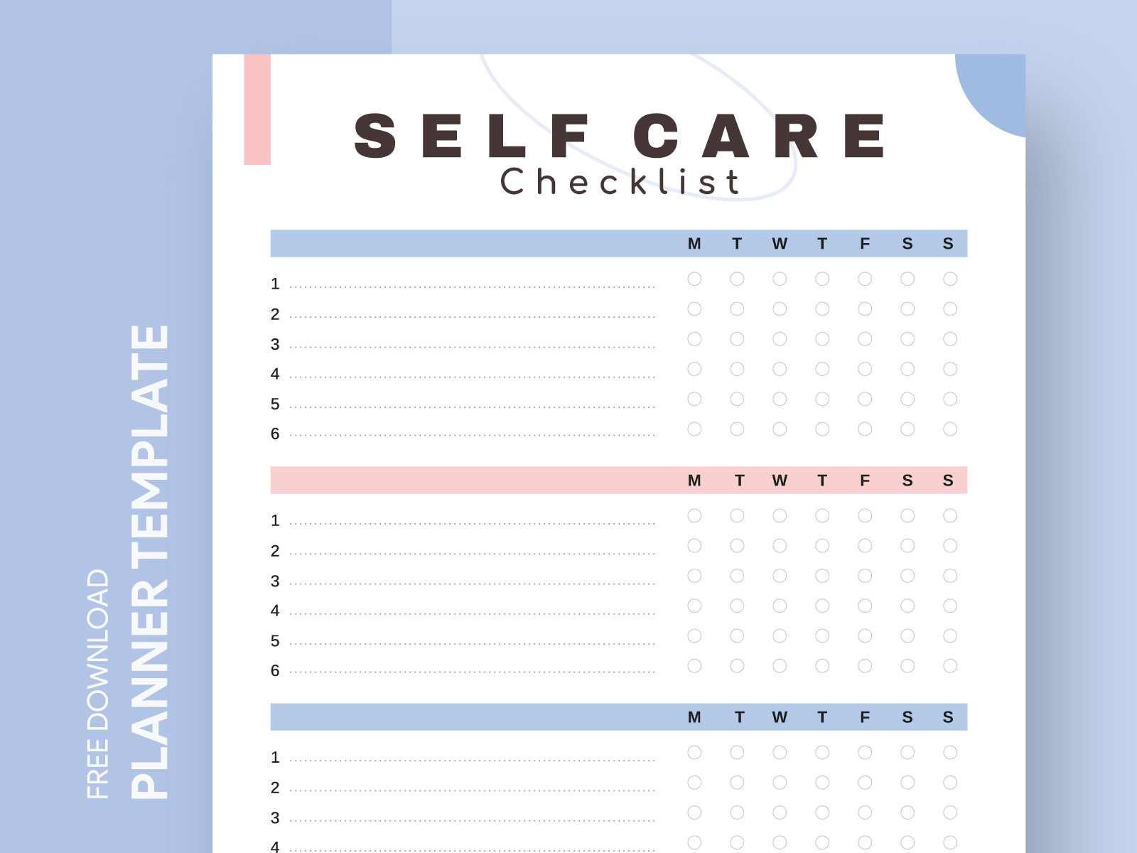 Self Care Checklist Free Google Docs Template by Free Google Docs ...