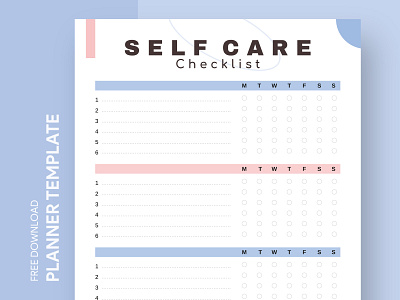 Self Care Checklist Free Google Docs Template check checklist design doc docs document free template free template google docs google google docs list ms planner print printing project self care template templates word