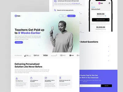 Fintech Website Redesign companywebsite design fintech fintechwebsite ui user interface design ux research web webdesign website website design