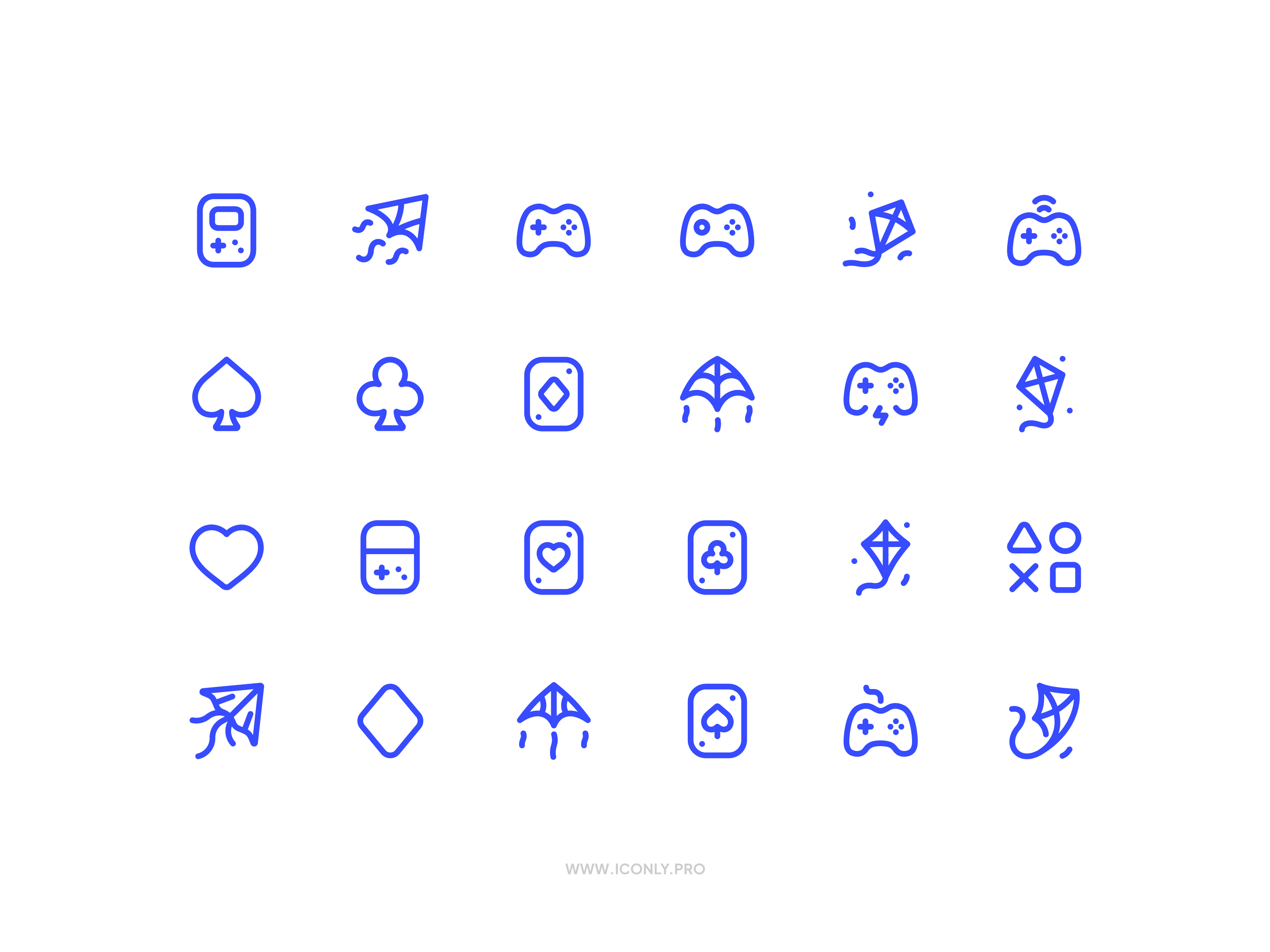 Iconly Pro, Game category! ace controller design game icon icondesign iconly pro iconography iconpack icons iconset illustration kite logo ps4 ps5 ui video game xbox