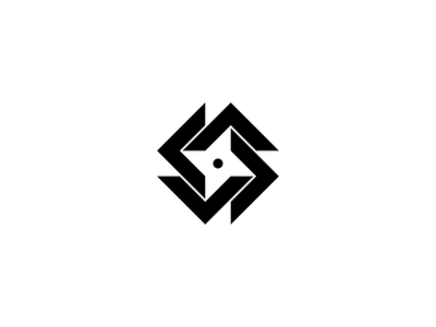 Shuriken Logo arrow arrows geometric logo logo logos negative space logo ninja ninja weapon shuriken logo twirl