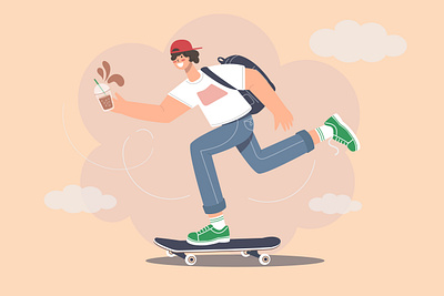 couple of skateboarders 2d adobe illustrator art artwork couple design drawing graphic design illustration painting skateboard sport vector